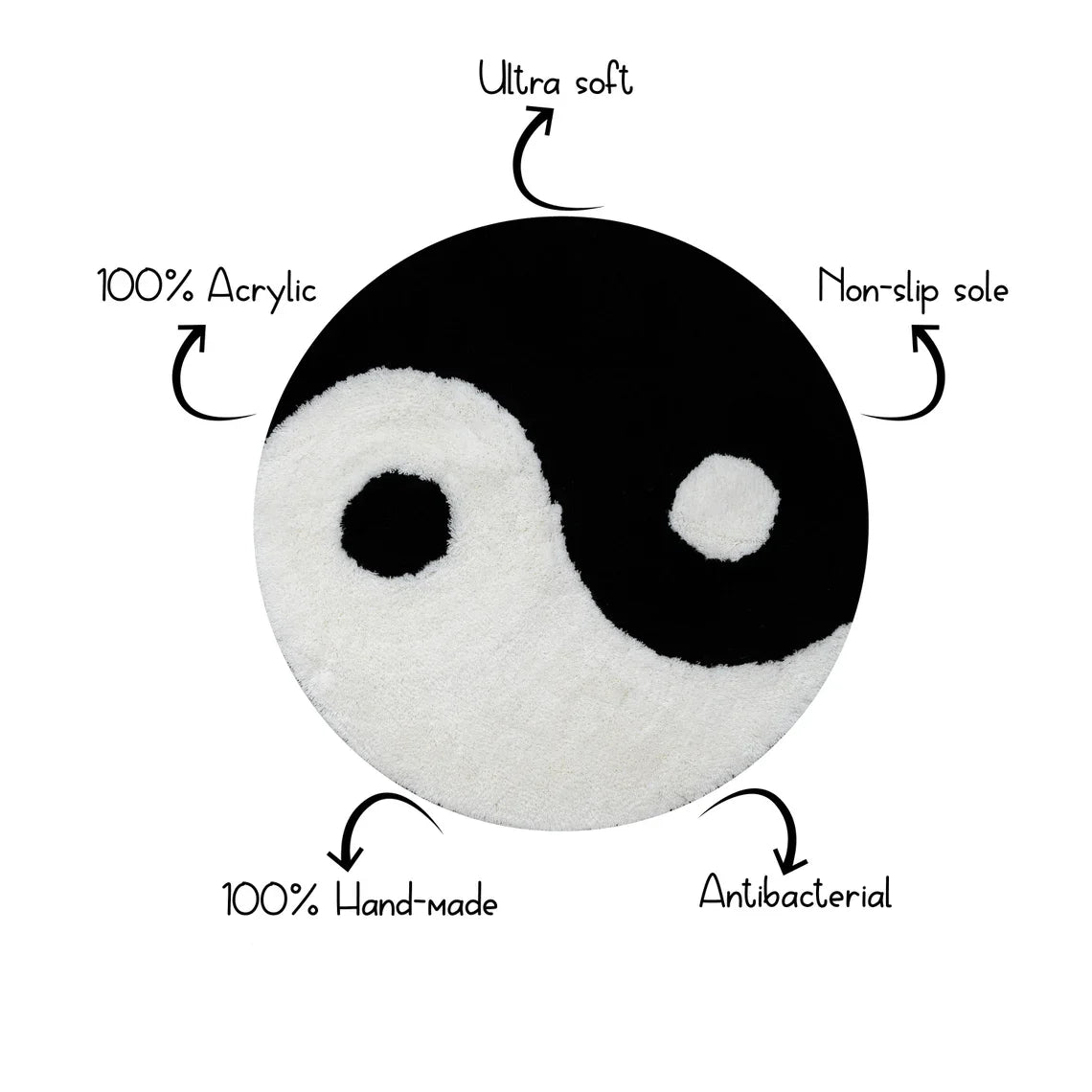 Yin Yang Rug - Velacci Store