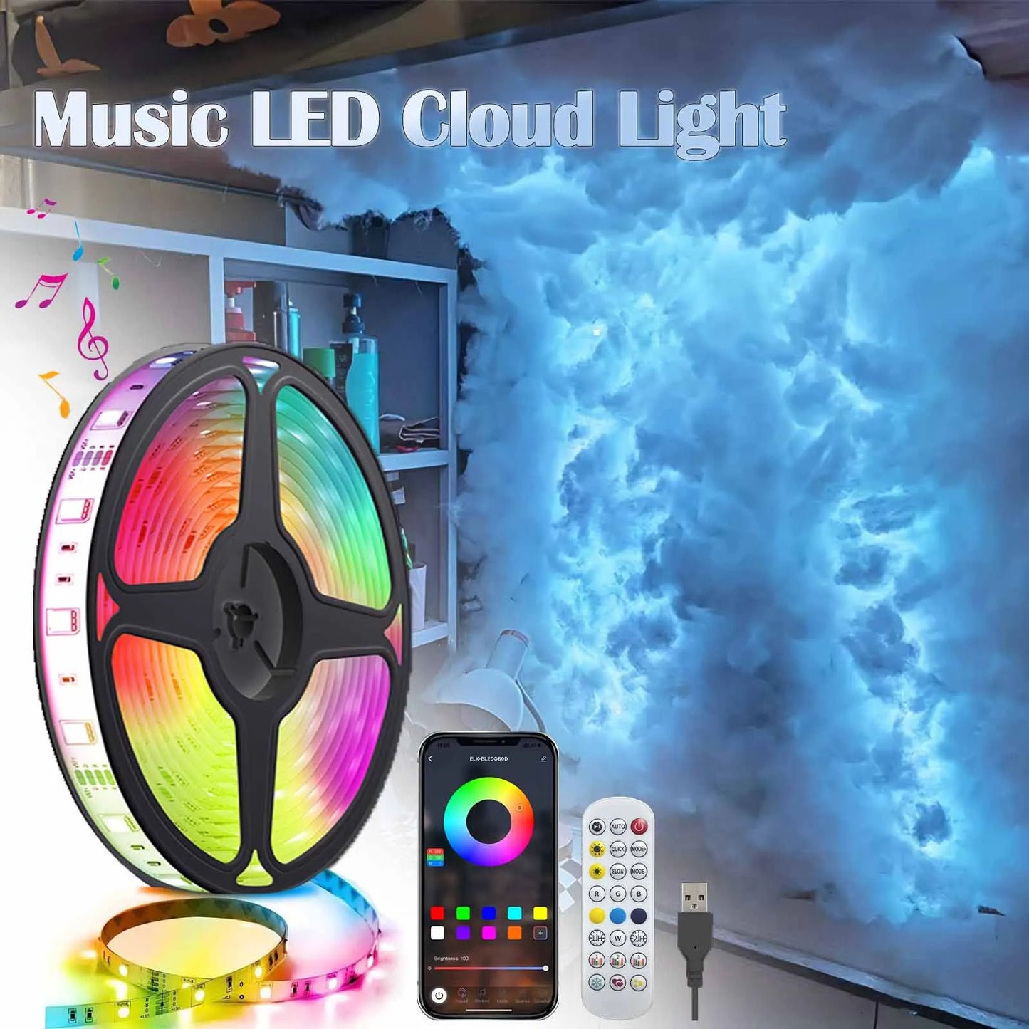 LED 3D Cloud Light - Velacci Store