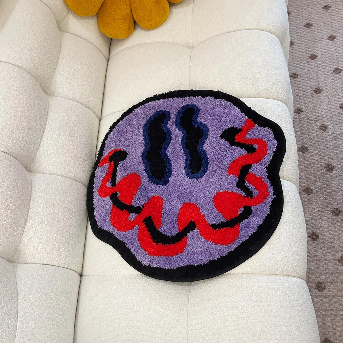 Trippy Smiling Face Rug - Velacci Store