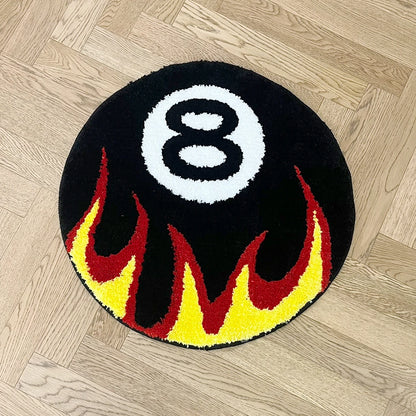 Fire Billiards No.8 Rug - Velacci Store