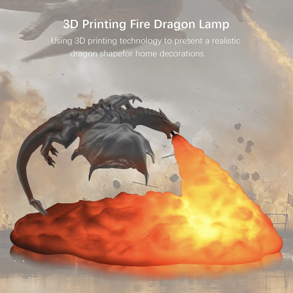 LED Fire Dragon Lamp - Velacci Store