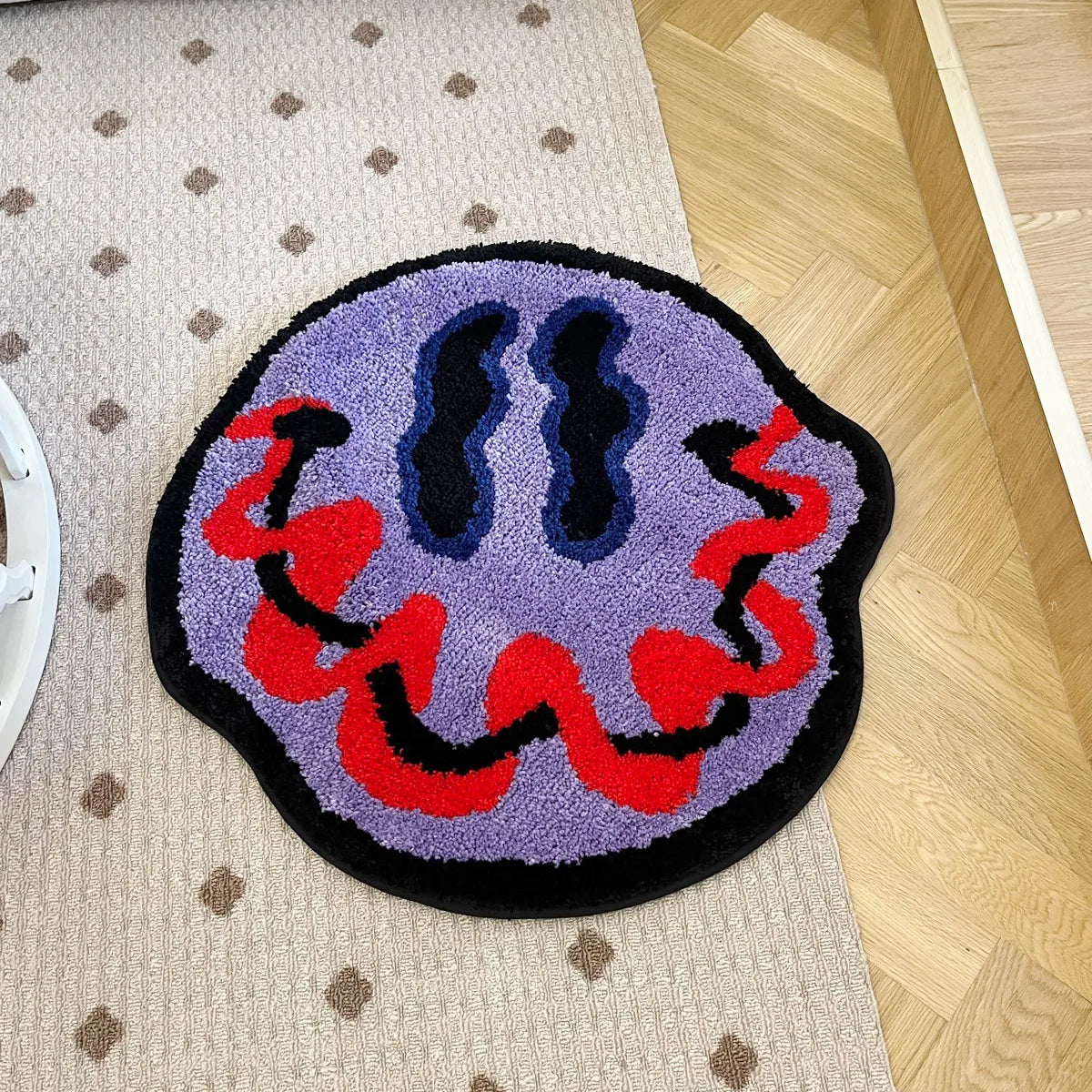 Trippy Smiling Face Rug - Velacci Store