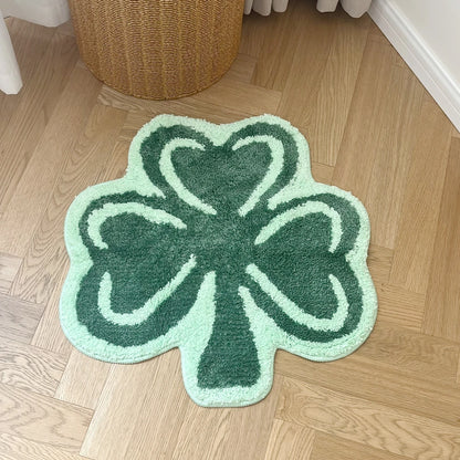 Clover Green Leaf Rug - Velacci Store