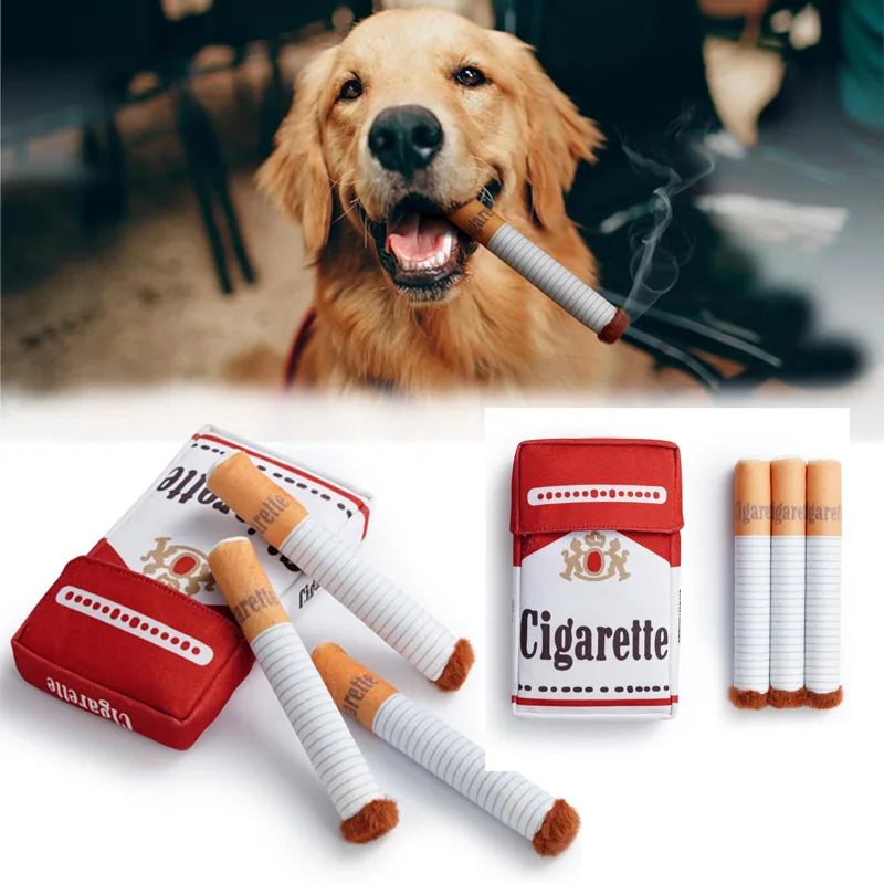 Funny Cigarette Plush Dog Toy - Velacci Store