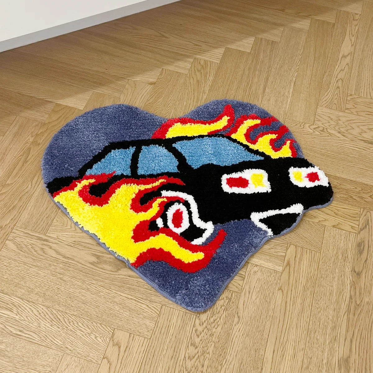 Heart Flame Car Rug - Velacci Store