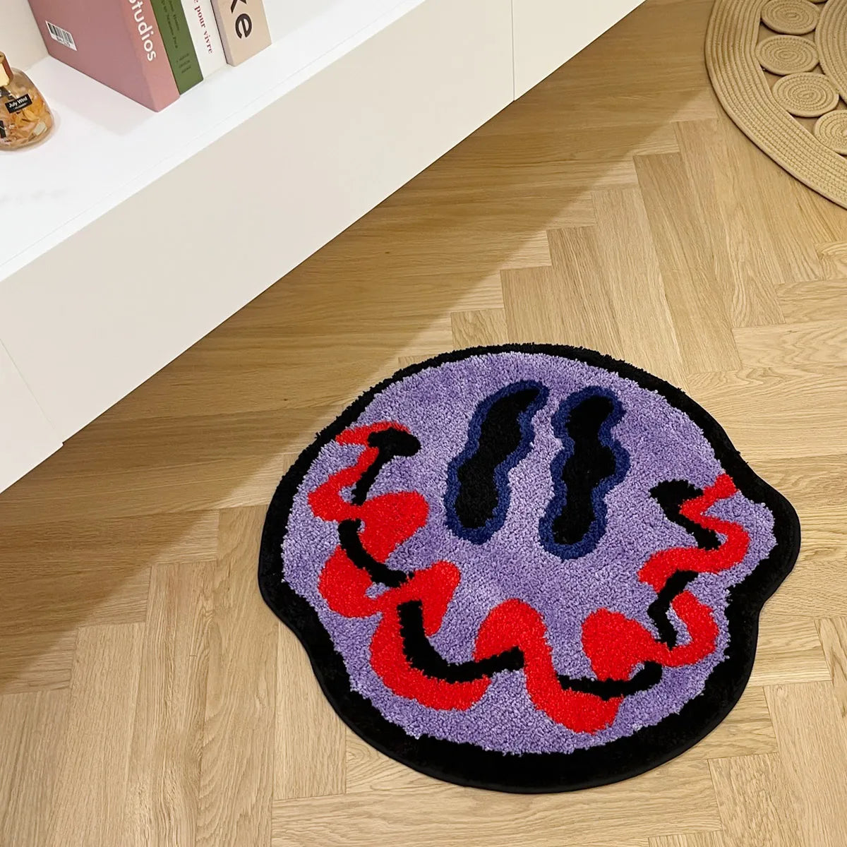 Trippy Smiling Face Rug - Velacci Store