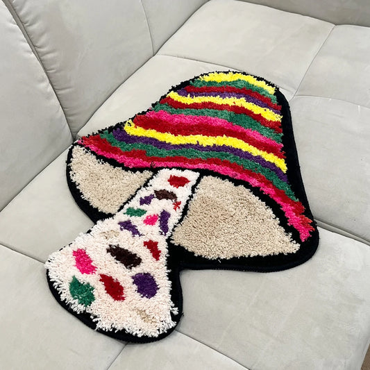 Colorful Mushrooms Rug - Velacci Store