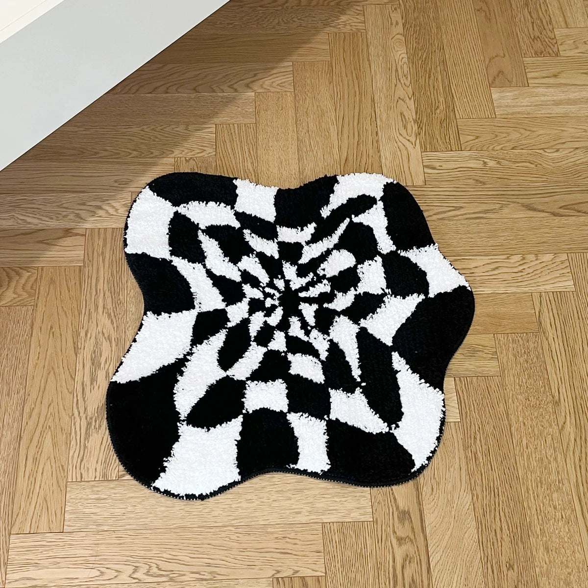 3D Illusion Checkered Cloud Rug - Velacci Store