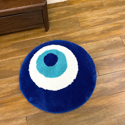 Fluffy Evil Eye Rug - Velacci Store