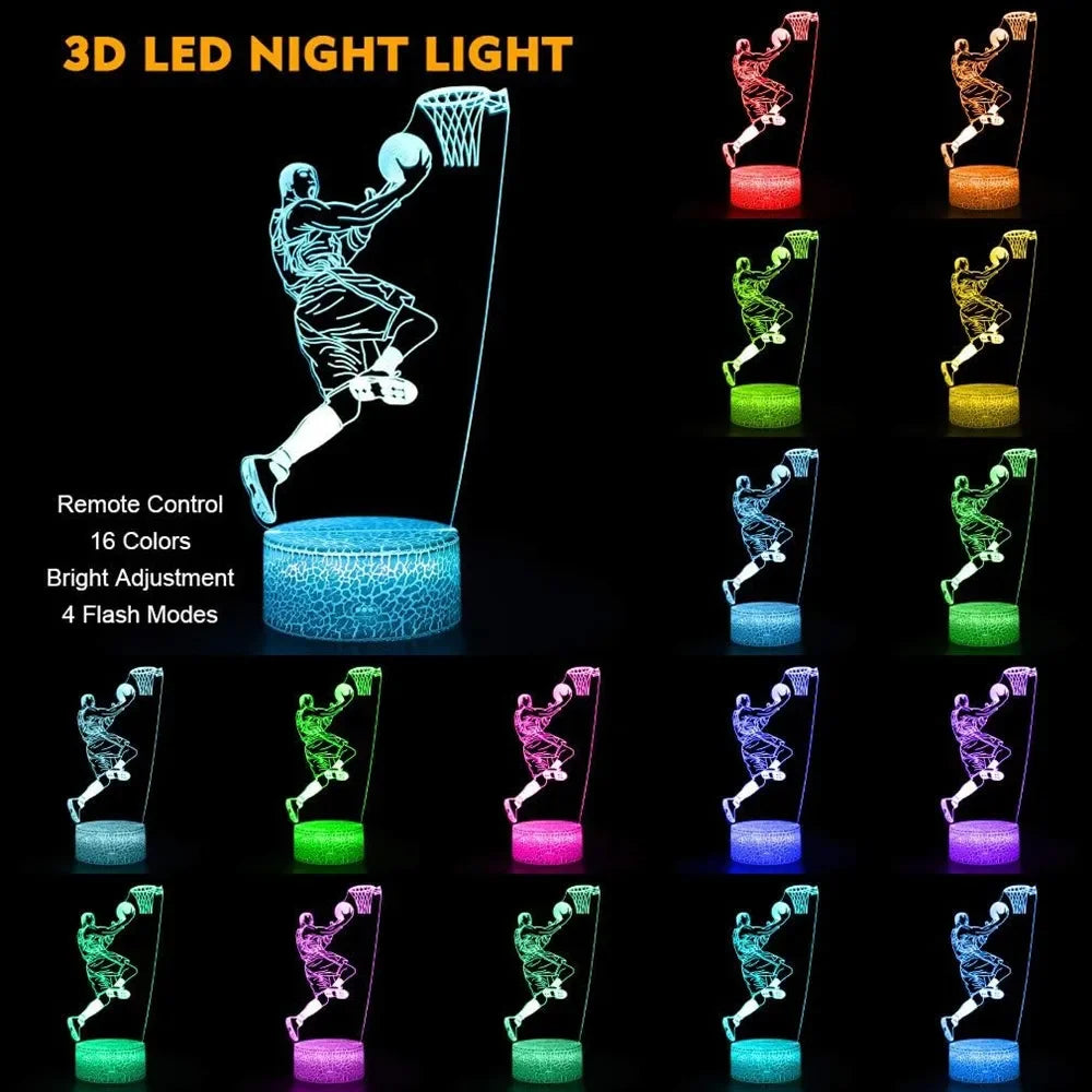 Basketball/Football 3D Night Light - Velacci Store