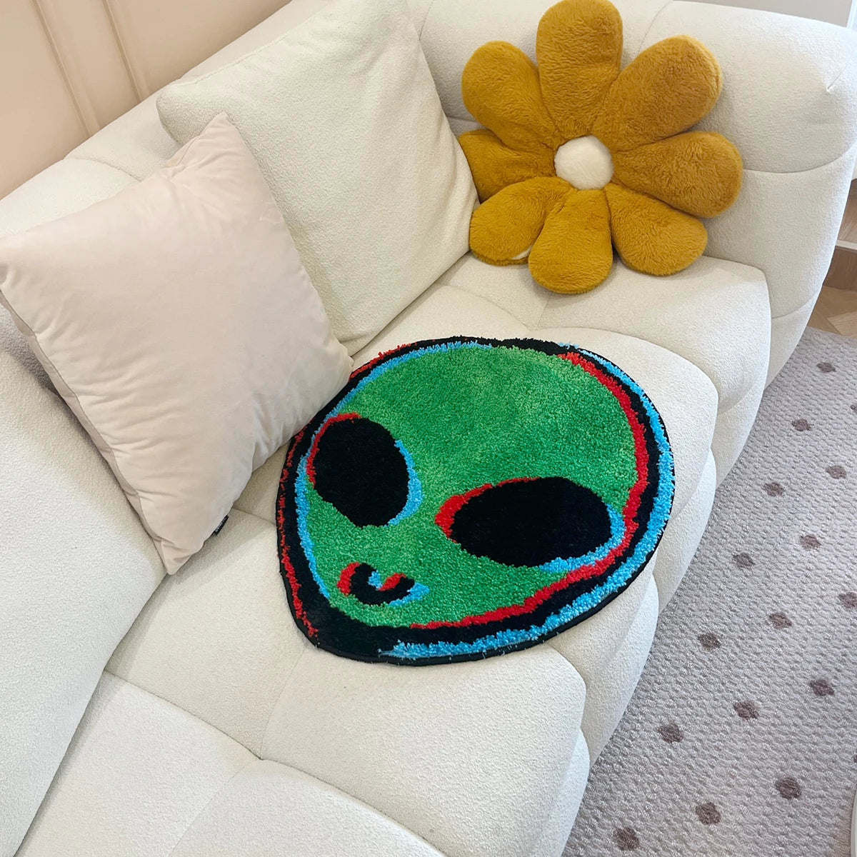 Green Alien Rug - Velacci Store