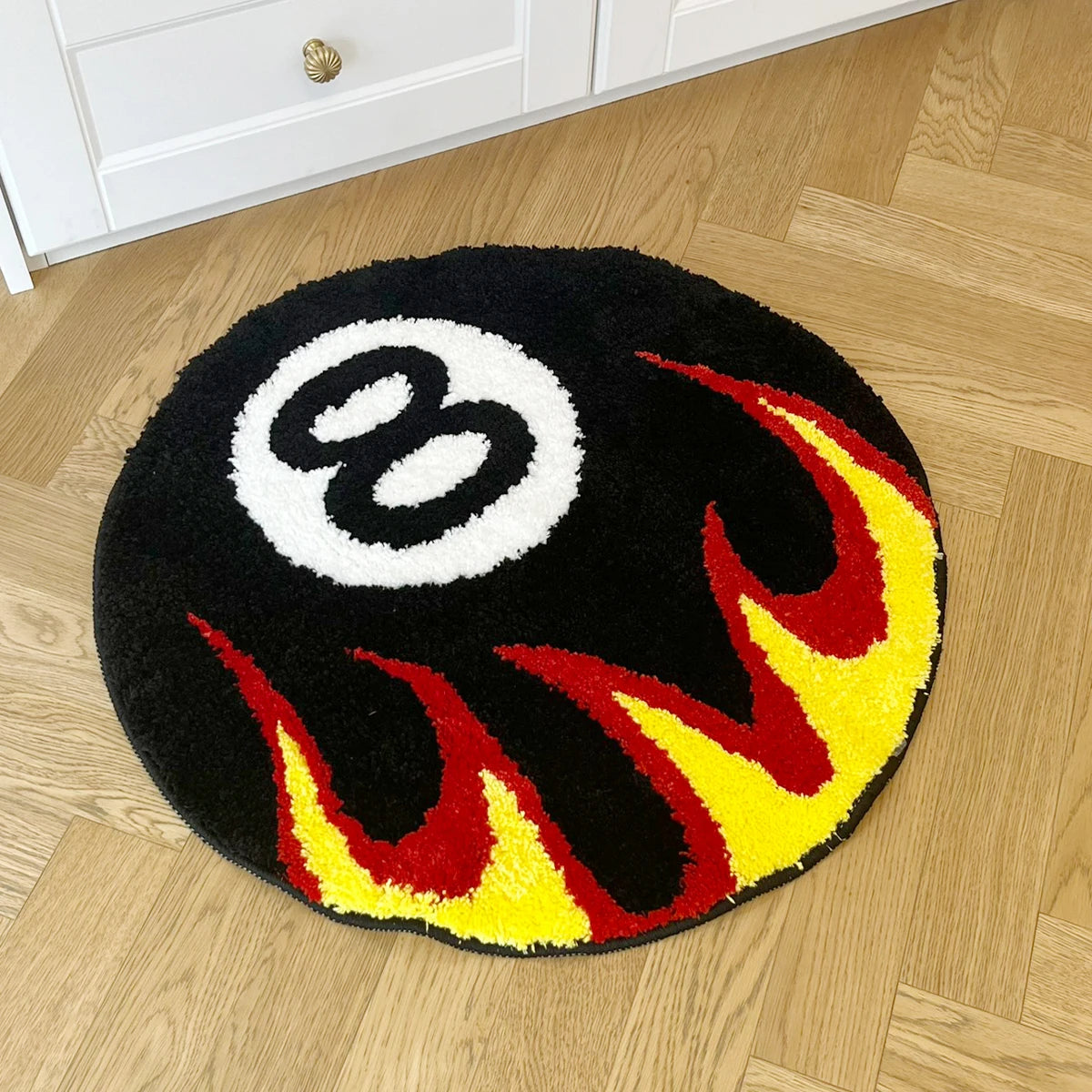 Fire Billiards No.8 Rug - Velacci Store